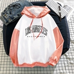 Sweat-capuche-imprim-Los-Angeles-pour-femmes-sweat-shirt-surdimensionn-pais-en-molleton-Kawaii-avec-cordon