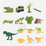 Piste-de-course-de-chemin-de-fer-de-dinosaure-jouet-de-bricolage-en-plastique-assemblage-Flexible