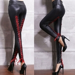 Legging-de-motard-Sexy-en-Faux-cuir-pour-femme-lastique-et-extensible-taille-haute-collection-automne