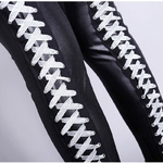 Legging-de-motard-Sexy-en-Faux-cuir-pour-femme-lastique-et-extensible-taille-haute-collection-automne