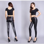 Legging-de-motard-Sexy-en-Faux-cuir-pour-femme-lastique-et-extensible-taille-haute-collection-automne