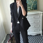 Costume-professionnel-pour-femmes-haute-qualit-pantalon-grande-taille-Slim-noir-pour-dames-nouvelle-collection-automne