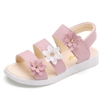 Sandales-gladiateur-fleurs-pour-filles-chaussures-de-plage-pour-enfants-motif-Floral-princesse-mode-mignon-haute