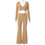 Ensemble-2-pi-ces-pantalon-et-haut-en-molleton-pour-femme-haut-court-manches-longues-sexy