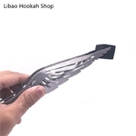 Pince-en-carbone-avec-ailes-argent-es-de-23CM-pour-Shisha-Hookah-accessoires-en-acier-inoxydable