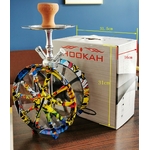 Roue-Graffiti-multicolore-en-acrylique-2-tuyaux-de-Shisha-Pipe-complets-accessoires-pour-Chicha