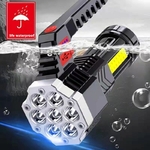 New-Upgraded-7-Core-LED-Tactical-Flashlight-USB-Rechargeable-Powerful-Flash-Torch-High-Power-COB-Portable