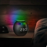 R-veil-num-rique-LED-Radio-TF-FM-bluetooth-haut-parleur-rond-veilleuse-color-e-lecture