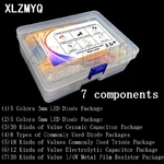Kits-de-composants-lectroniques-assortiment-de-r-sistances-film-m-tallique-diodes-led-condensateur-lectrolytique-ensemble