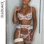 Ellolace-ensemble-de-sous-v-tements-rotiques-fleurs-Lingerie-sensuelle-3-pi-ces-soutien-gorge-Push