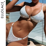 Ellolace-maillot-de-bain-argent-Sexy-paillettes-imprim-Triangle-l-gant-grande-tasse-Bikini-pour-les