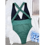 Ellolace-maillot-de-bain-une-pi-ce-d-collet-en-V-plongeant-style-Harajuku-couleur-unie