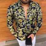 Chemise-manches-longues-pour-homme-tenue-d-contract-e-la-mode-avec-imprim-Floral-bouton-col