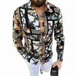 Chemise-manches-longues-pour-homme-tenue-d-contract-e-la-mode-avec-imprim-Floral-bouton-col