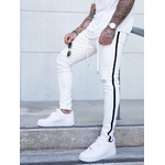 Jean-Slim-d-chir-blanc-pour-homme-pantalon-crayon-rayures-lat-rales-Streetwear-moto-Hip-Hop