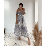 Robe-d-t-longue-bretelles-pour-femmes-bleu-broderie-florale-style-Boho-dos-nu-d-contract