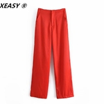 XEASY-pantalon-jambes-larges-en-Satin-de-soie-rouge-pour-femmes-Vintage-taille-haute-poches-lat