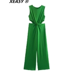 XEASY-combinaison-une-pi-ce-pour-femmes-Sexy-ajour-e-verte-l-gante-jambes-larges-tenue