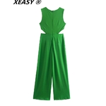 XEASY-combinaison-une-pi-ce-pour-femmes-Sexy-ajour-e-verte-l-gante-jambes-larges-tenue