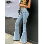 Jean-Skinny-vas-taille-haute-pour-femme-pantalon-Denim-Stretch-grande-taille-jambes-larges-Vintage