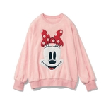 Sweat-shirt-Mickey-Mouse-pour-enfants-pull-en-polaire-manches-longues-v-tements-avec-bandeau-automne