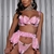 ECTOOKO-ensemble-trois-pi-ces-Sexy-rose-Lingerie-rotique-jarretelles