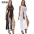 Robe-de-nuit-en-maille-transparente-Sexy-fendue-Maxi-v-tements-de-nuit-col-rond-sans