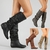 Bottes-en-cuir-mi-mollet-pour-femmes-longues-semelles-compens-es-la-mode-pliss-es-bout