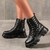 Bottes-de-moto-en-cuir-Pu-pour-femme-chaussures-de-randonn-e-lacets-mi-mollet-noir