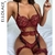 Ellolace-Lingerie-en-dentelle-transparente-sous-v-tements-Sexy-ensembles-de-slips-avec-jarretelles-bordeaux-Kits