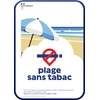 Plage sans tabac Bords Tombés