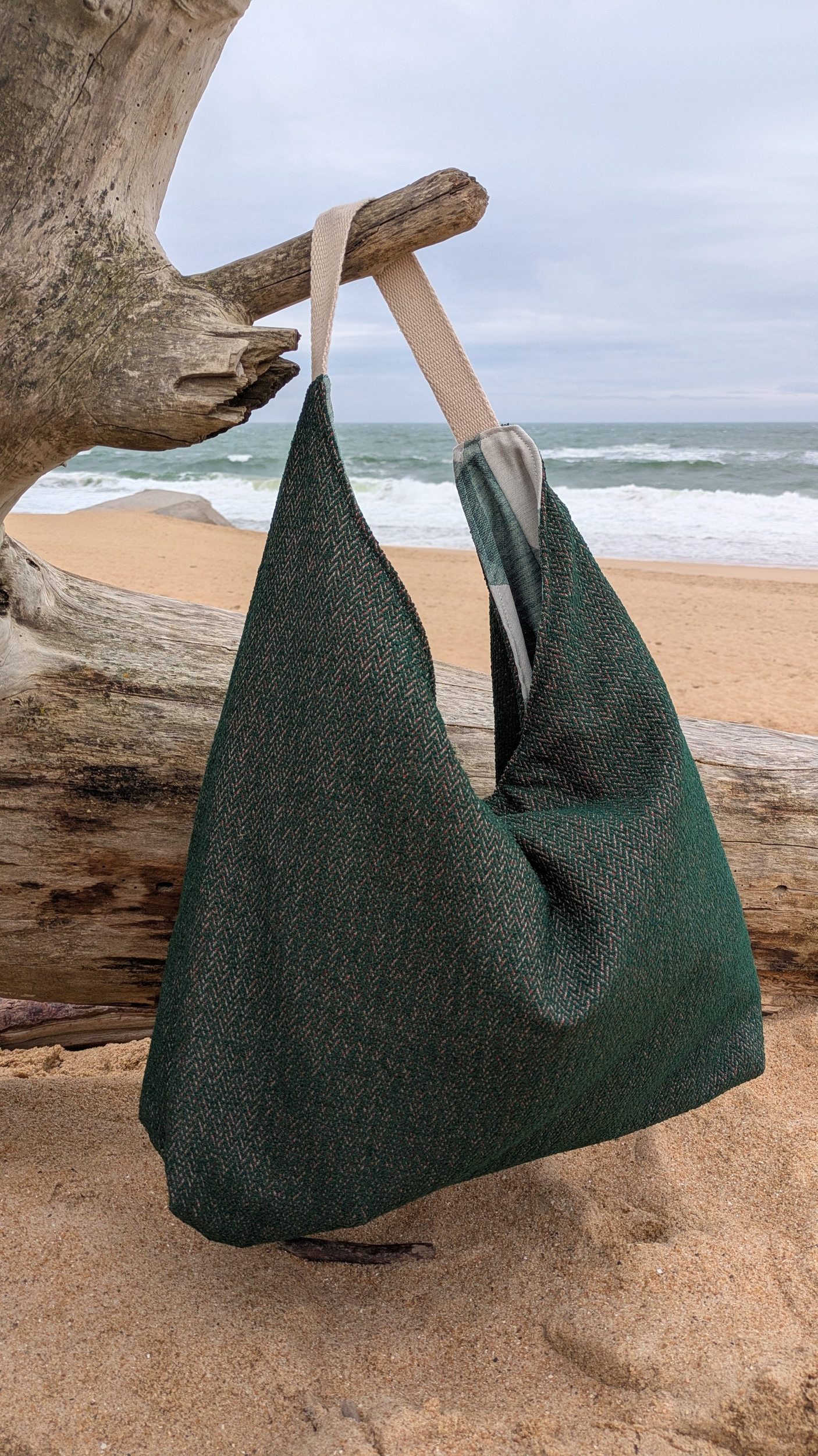 Sac Bohème réversible vert