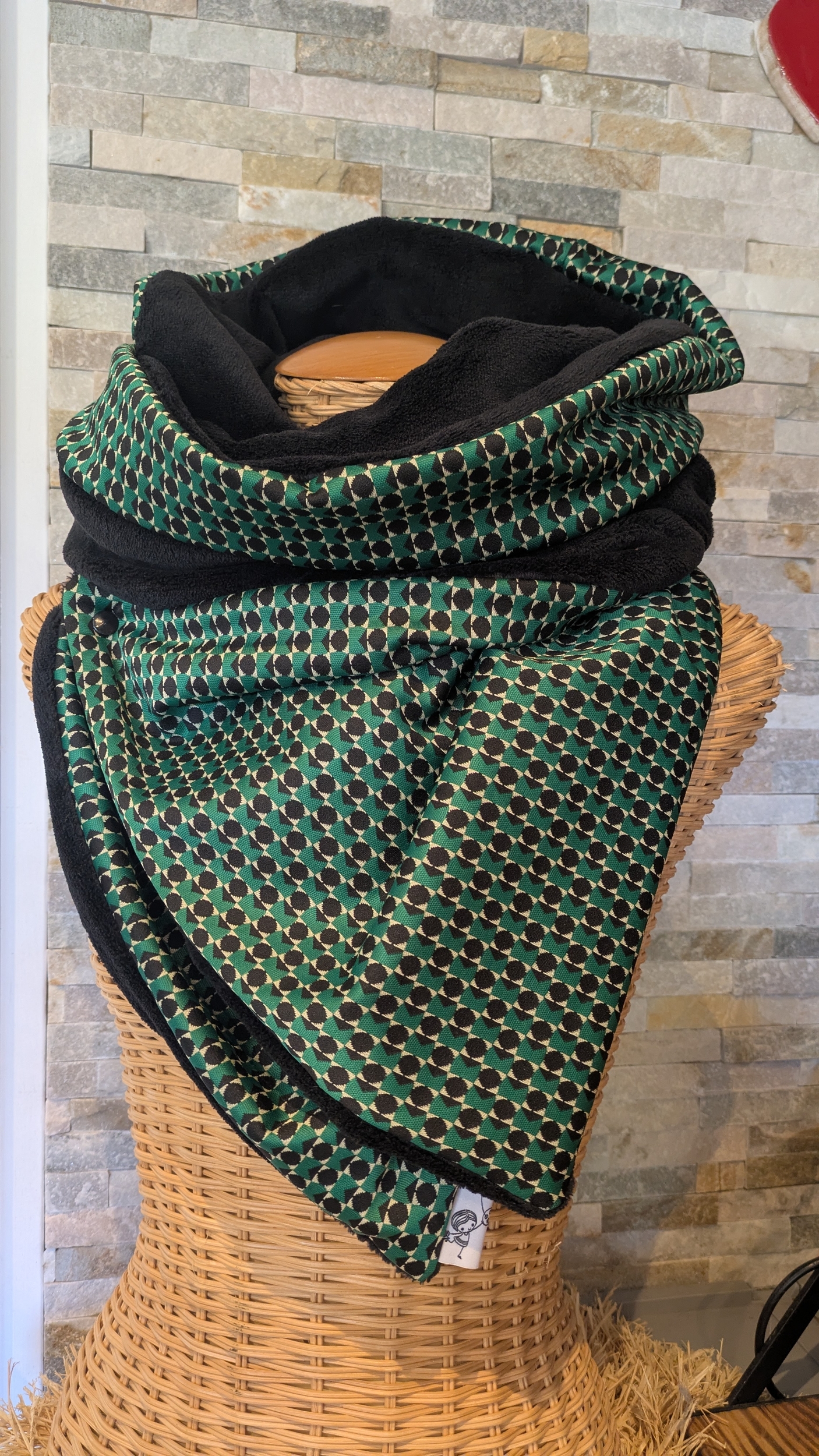 Cacharpe Géom vert