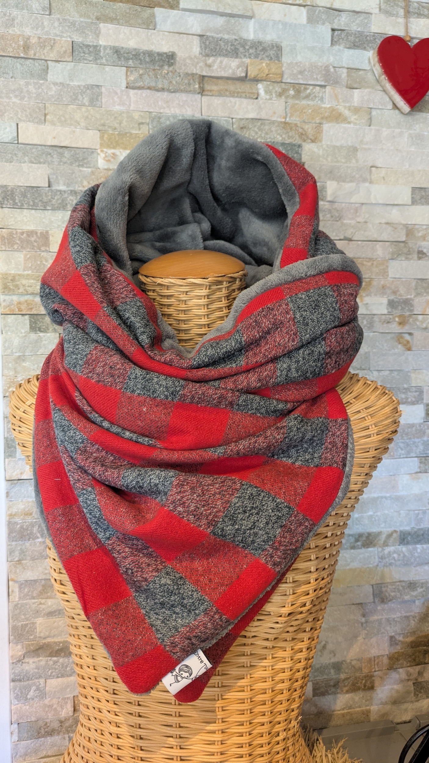 Cacharpe carreaux rouge