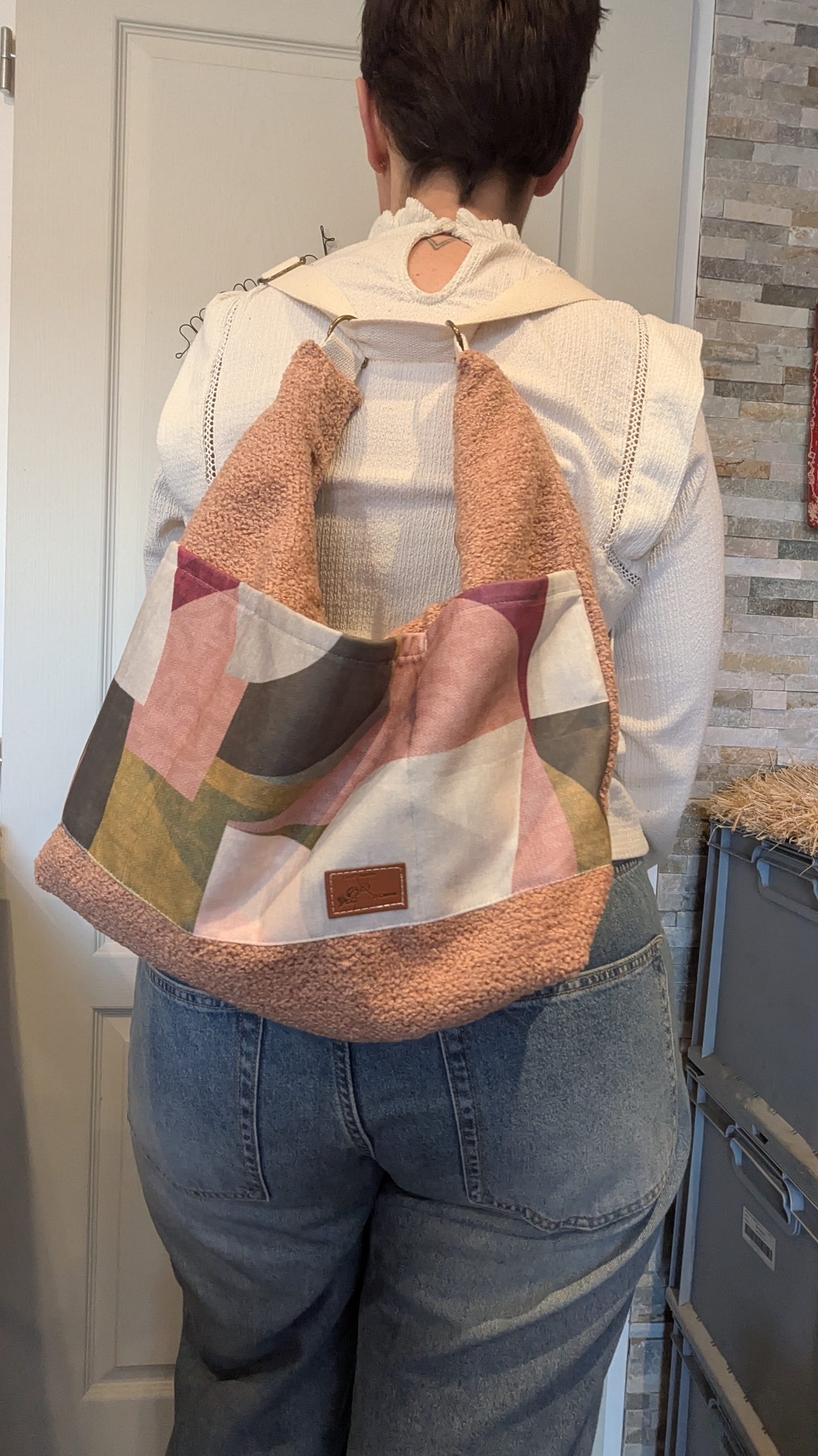 Sac 3 en 1 Géom rose