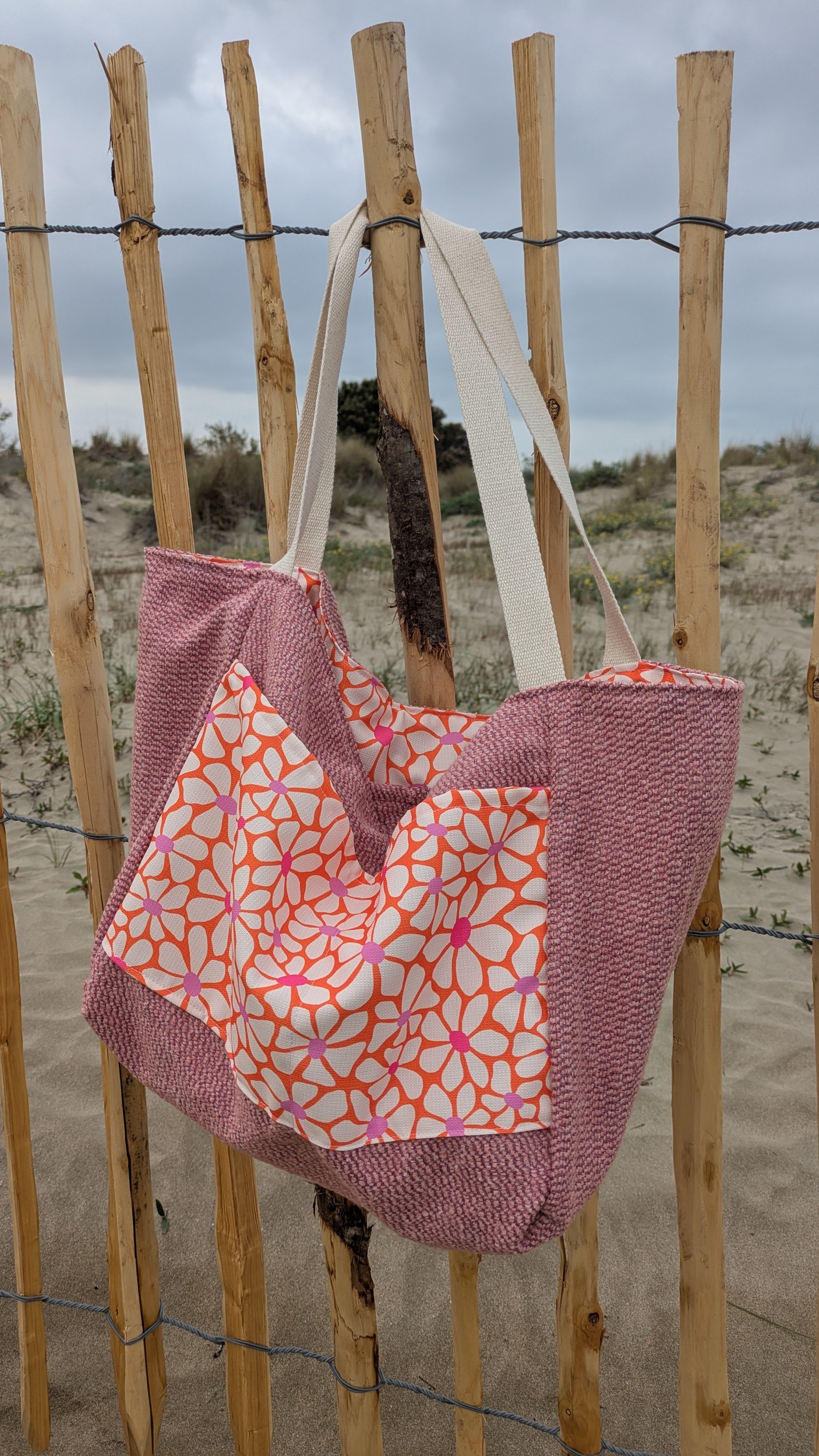 Méga sac pile ou face flower power