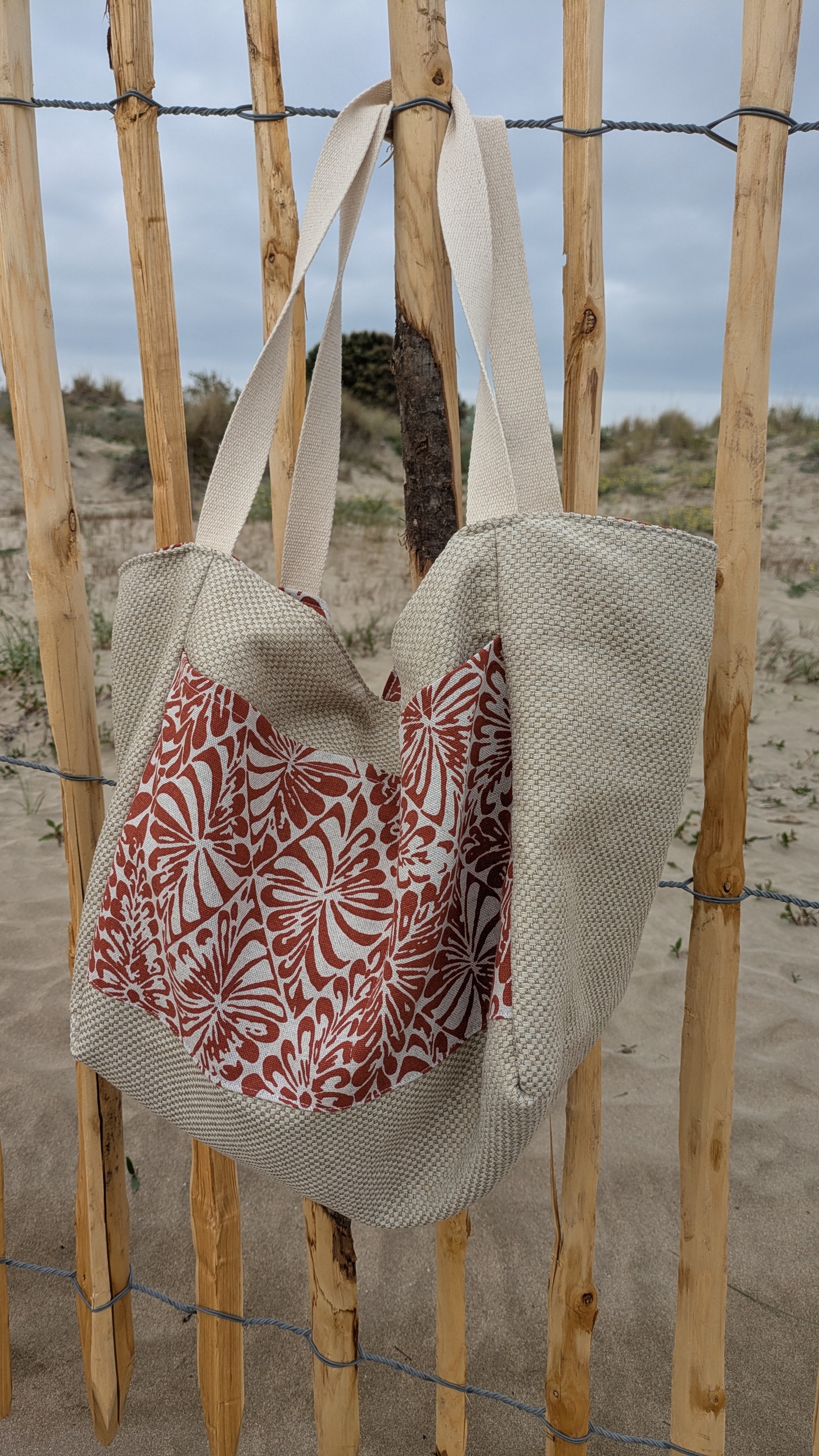 Méga sac pile ou face terracotta