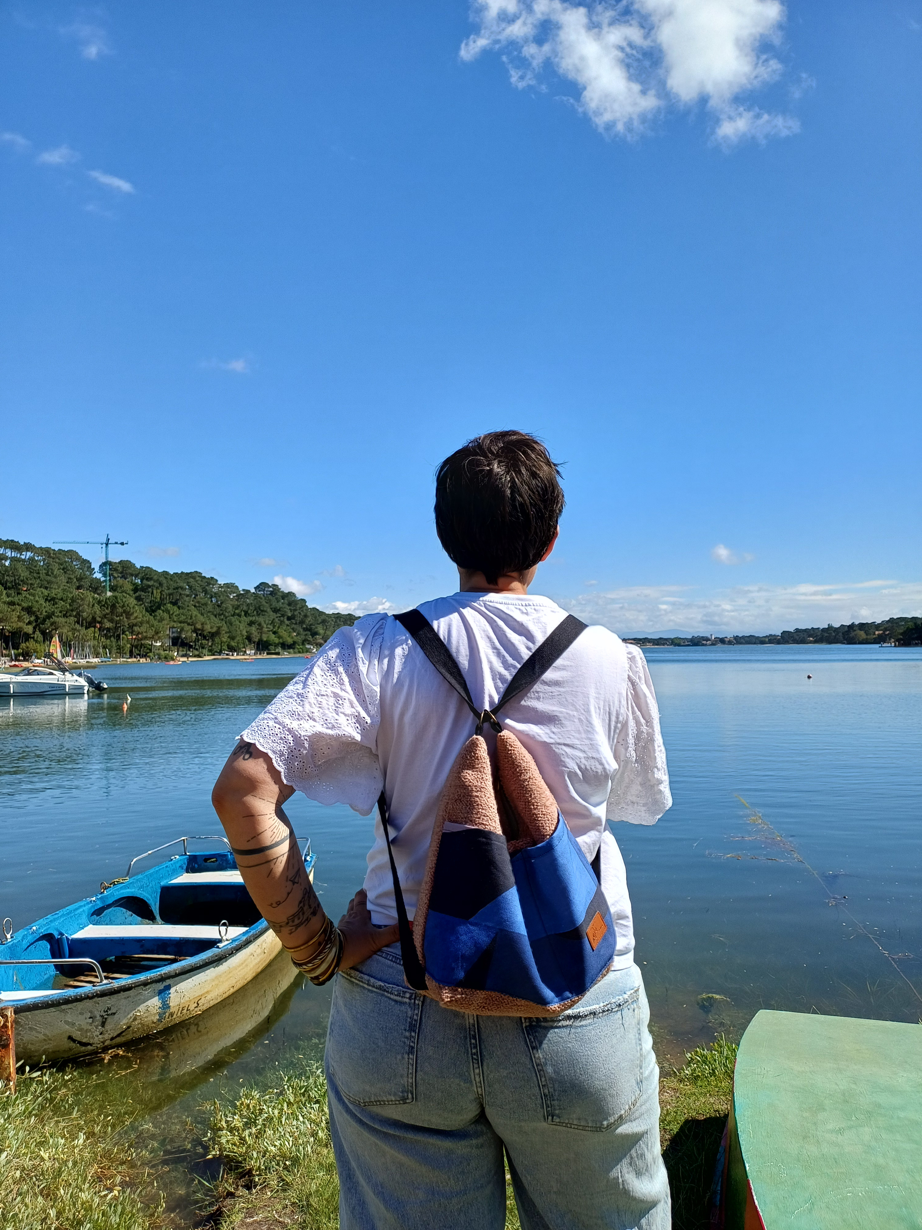 Sac 3 en 1 géom bleu