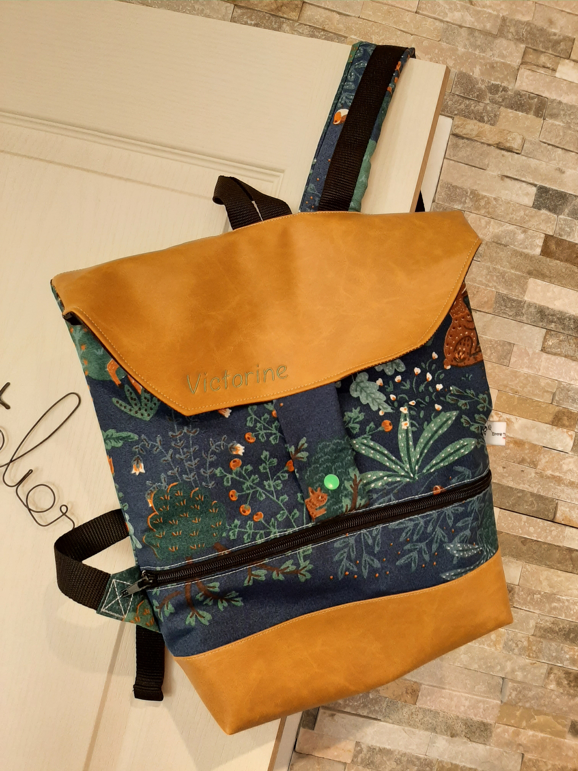 sac à dos enfant brodé