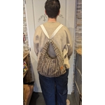 Sac 3 en 1 rayé marron