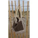 Méga sac pile ou face rayé marron