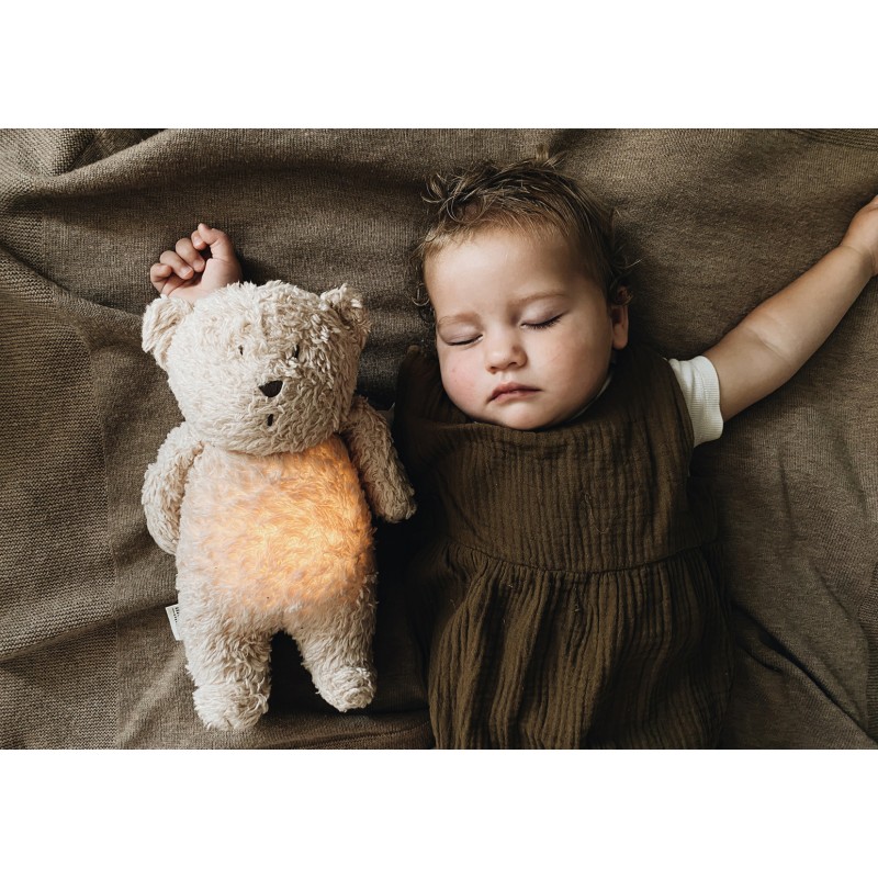 Veilleuse peluche ourson Moonie - Sable - EVEIL/Doudous