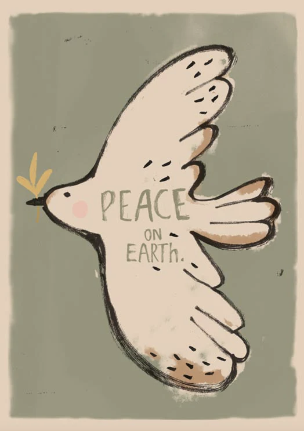 Affiche colombe - Peace on earth