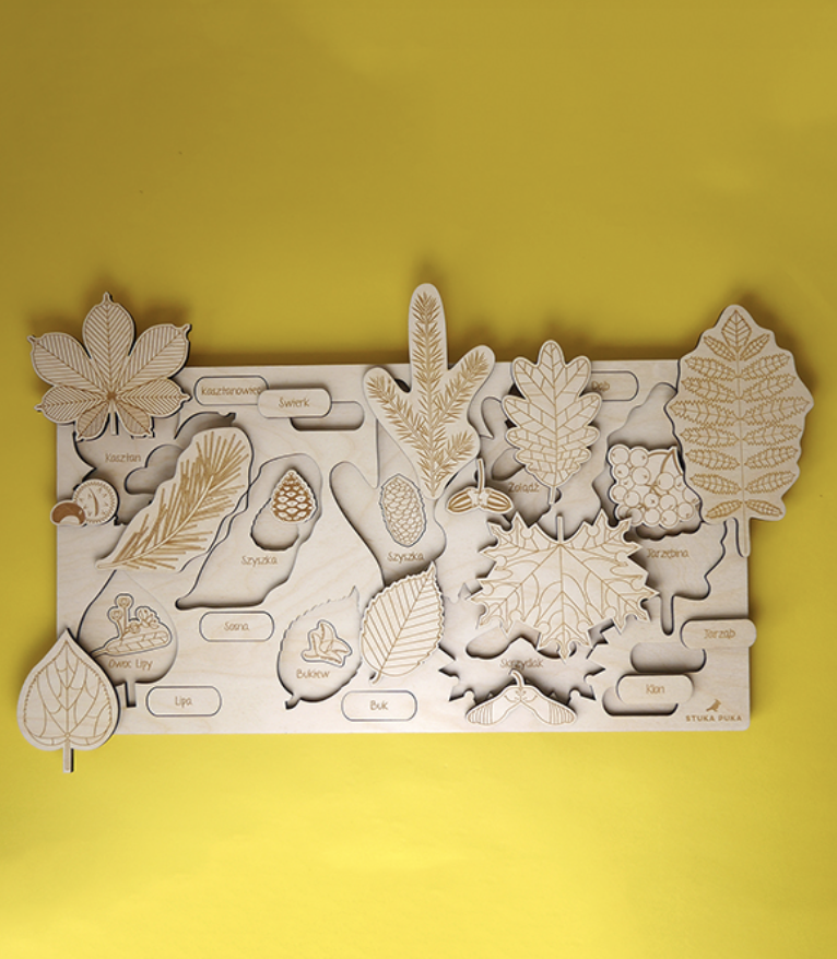 Puzzle en bois - Les feuilles