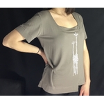 t-shirt beige girafes
