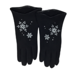 GANTS NOIRS FLOCONS