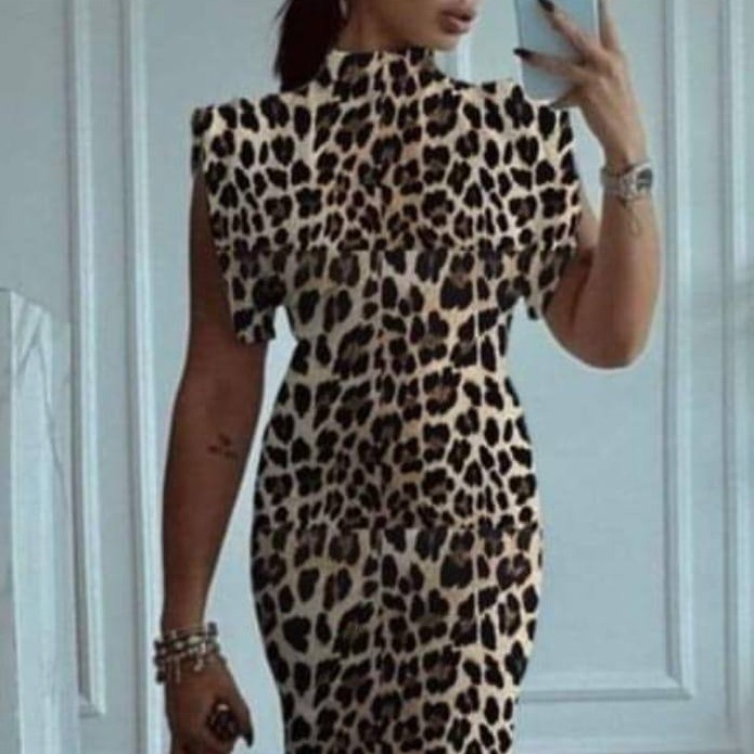 robe longue leopard