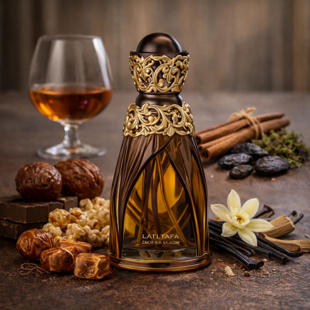 Bouteille Zikra Lattafa 100ml parfum gourmand vanille bois de santal