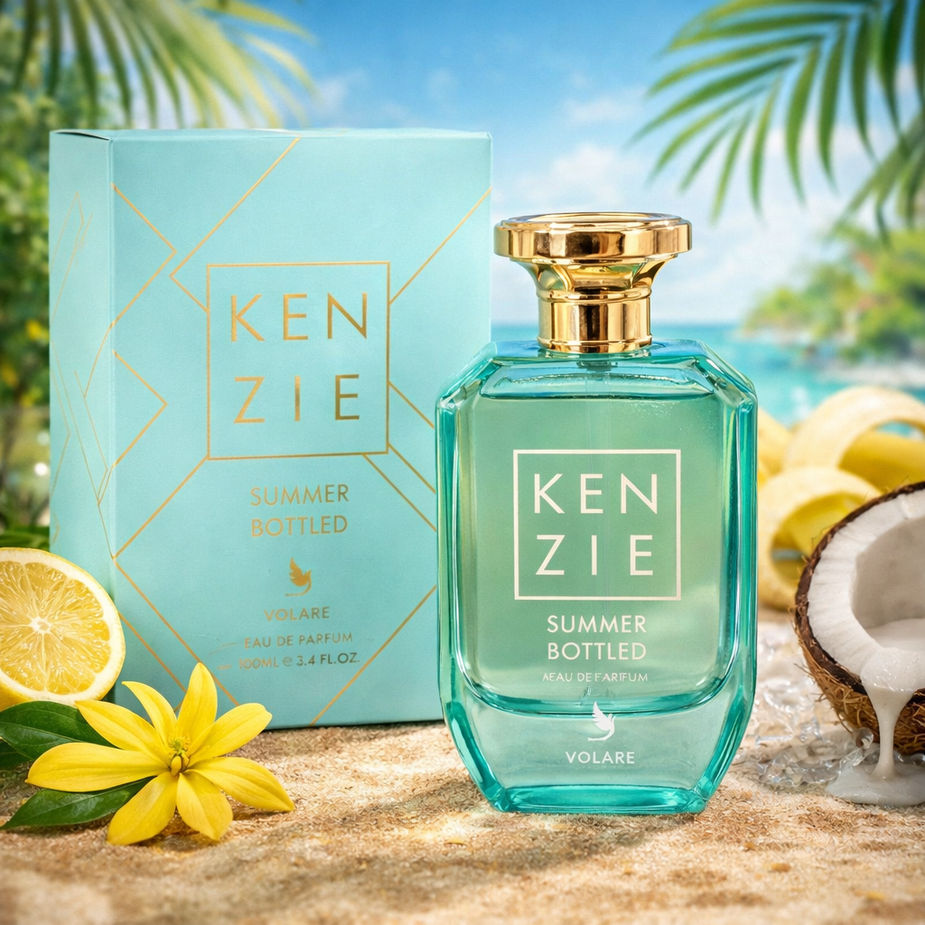 Kenzie Summer Bottled Volaré eau de parfum 100ml avec boîte parfum solaire coco banane