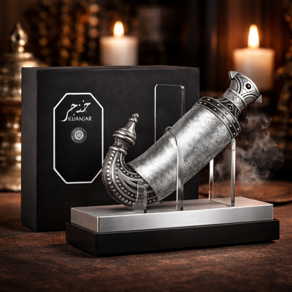 Khanjar Niche Emarati 85ml flacon et boite parfum oriental boisé épicé unisexe
